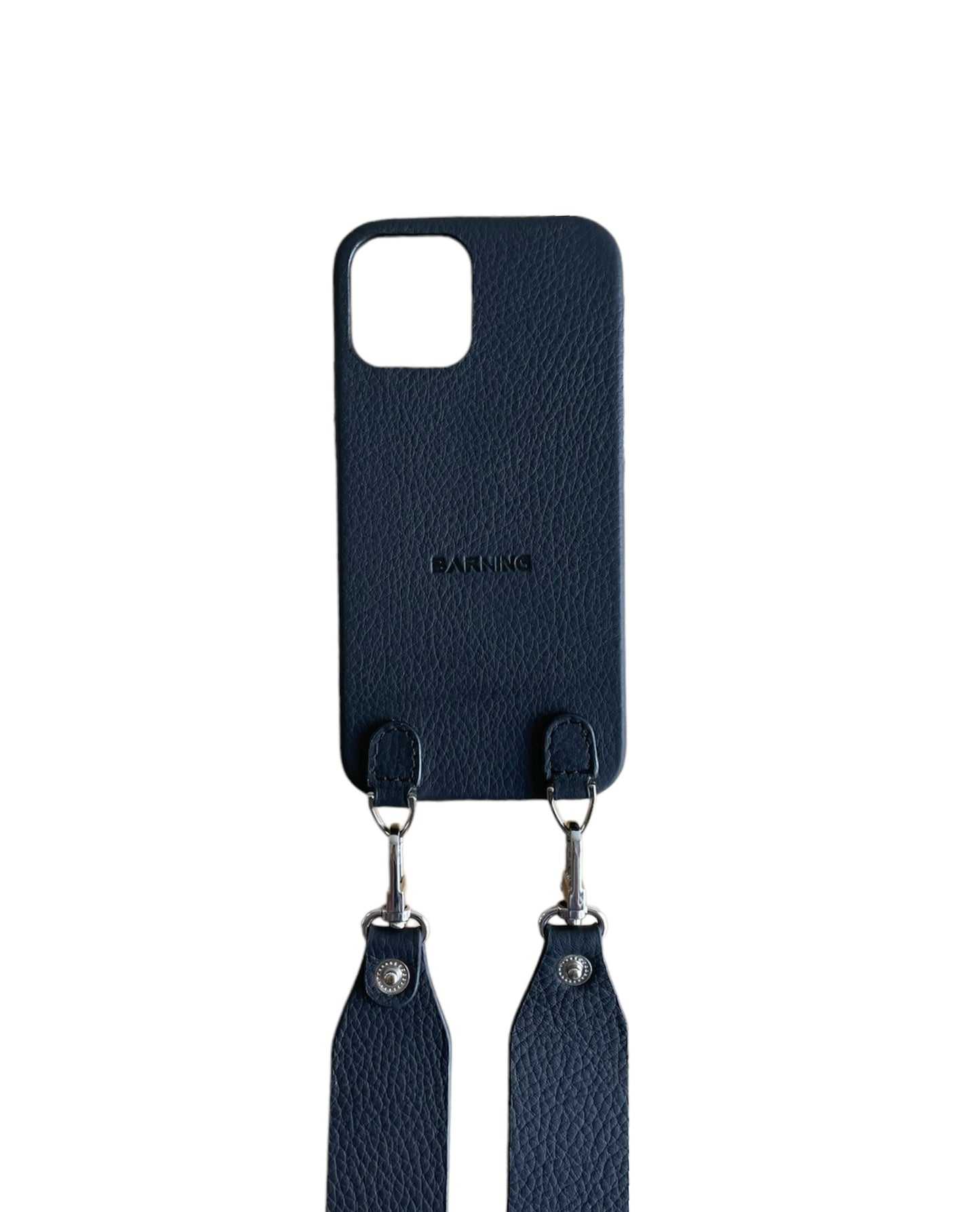 Handsfree Black Leather Phone Case