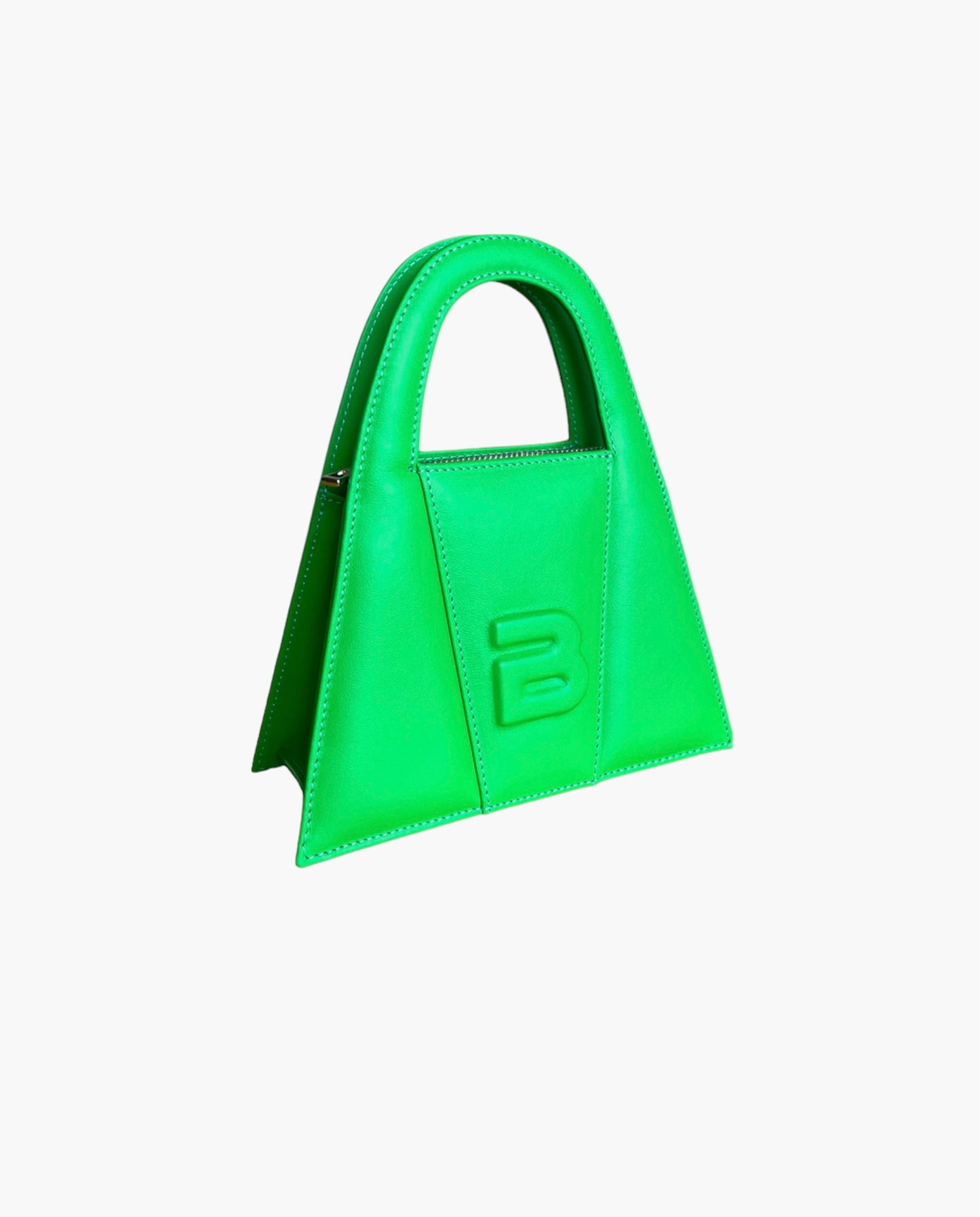 Lime Green Leather Minie Lock Bag
