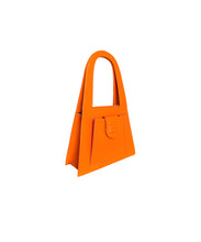 Load image into Gallery viewer, Orange Genuine Leather Hand And Shoulder Lock Bag
