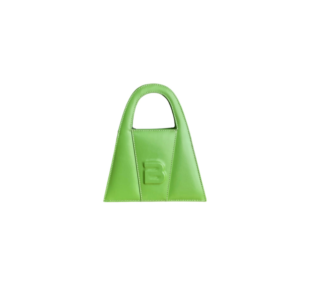 Grass Green Leather Minnie Lock Bag