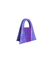 Load image into Gallery viewer, Purple Croco Leather &amp; Purple Genuine Leather Minnie Lock Bag
