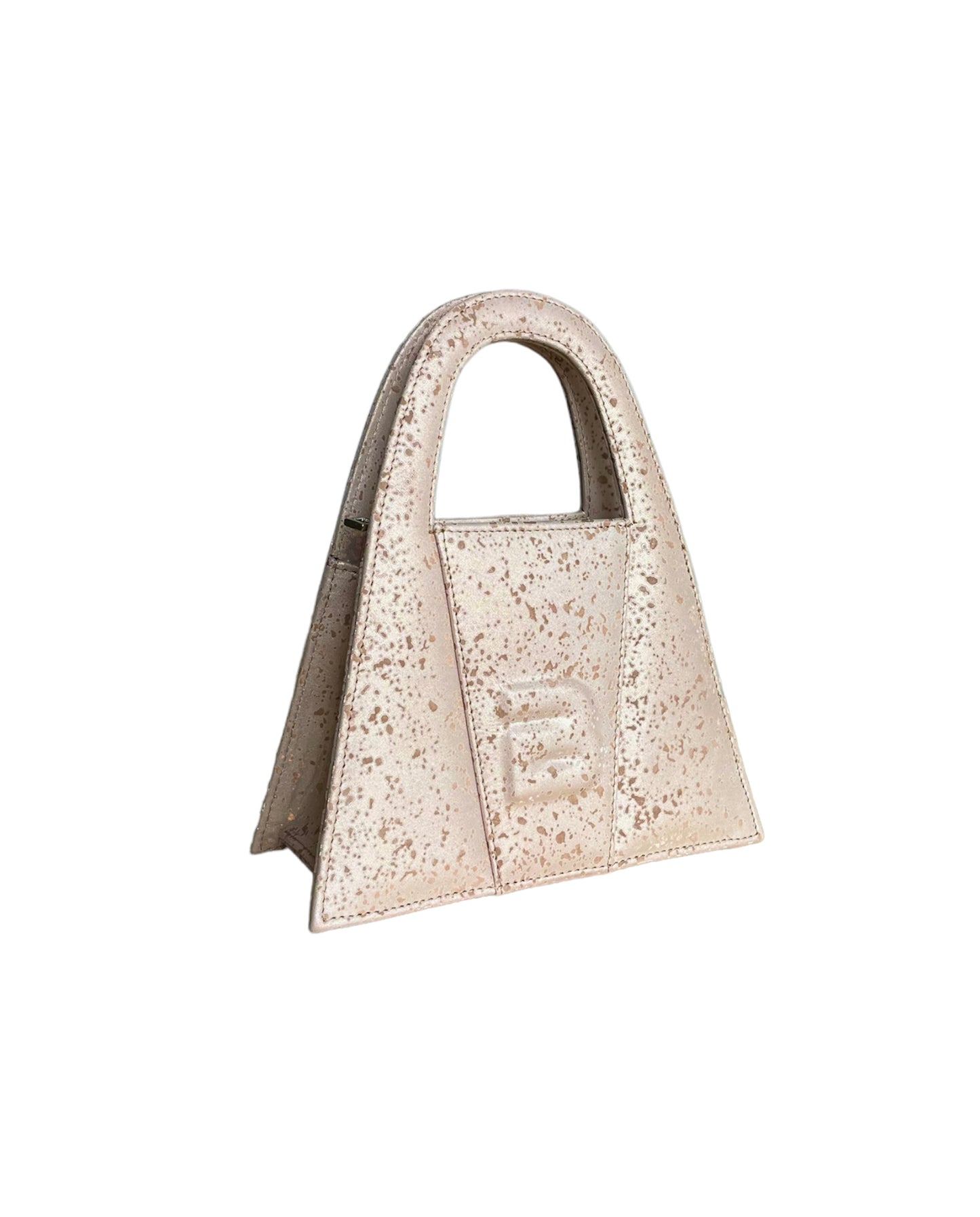 Champagne Pink Leather With Shiny Particles Minnie Lock Bag - LIMITED EDITION