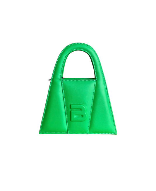 Lime Green Leather Minie Lock Bag