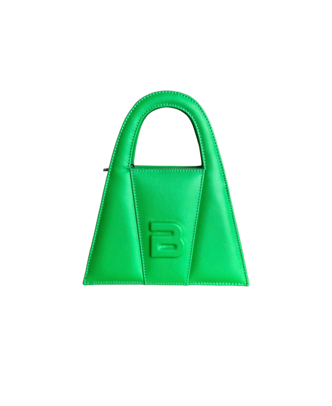 Lime Green Leather Minie Lock Bag