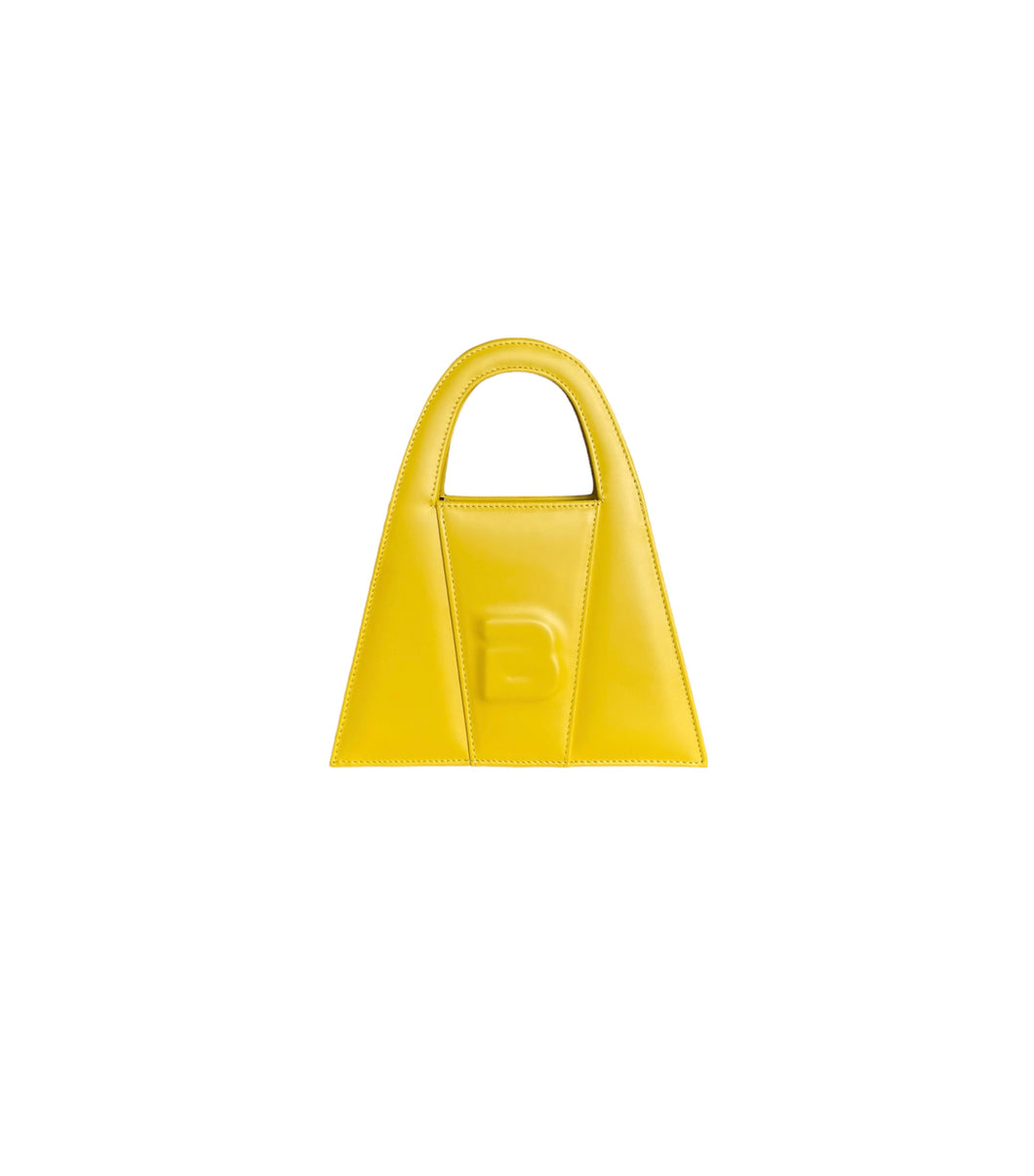 Yellow Leather Minnie Lock Bag