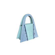 Load image into Gallery viewer, Denim And Baby Blue Leather Minnie Lock Bag
