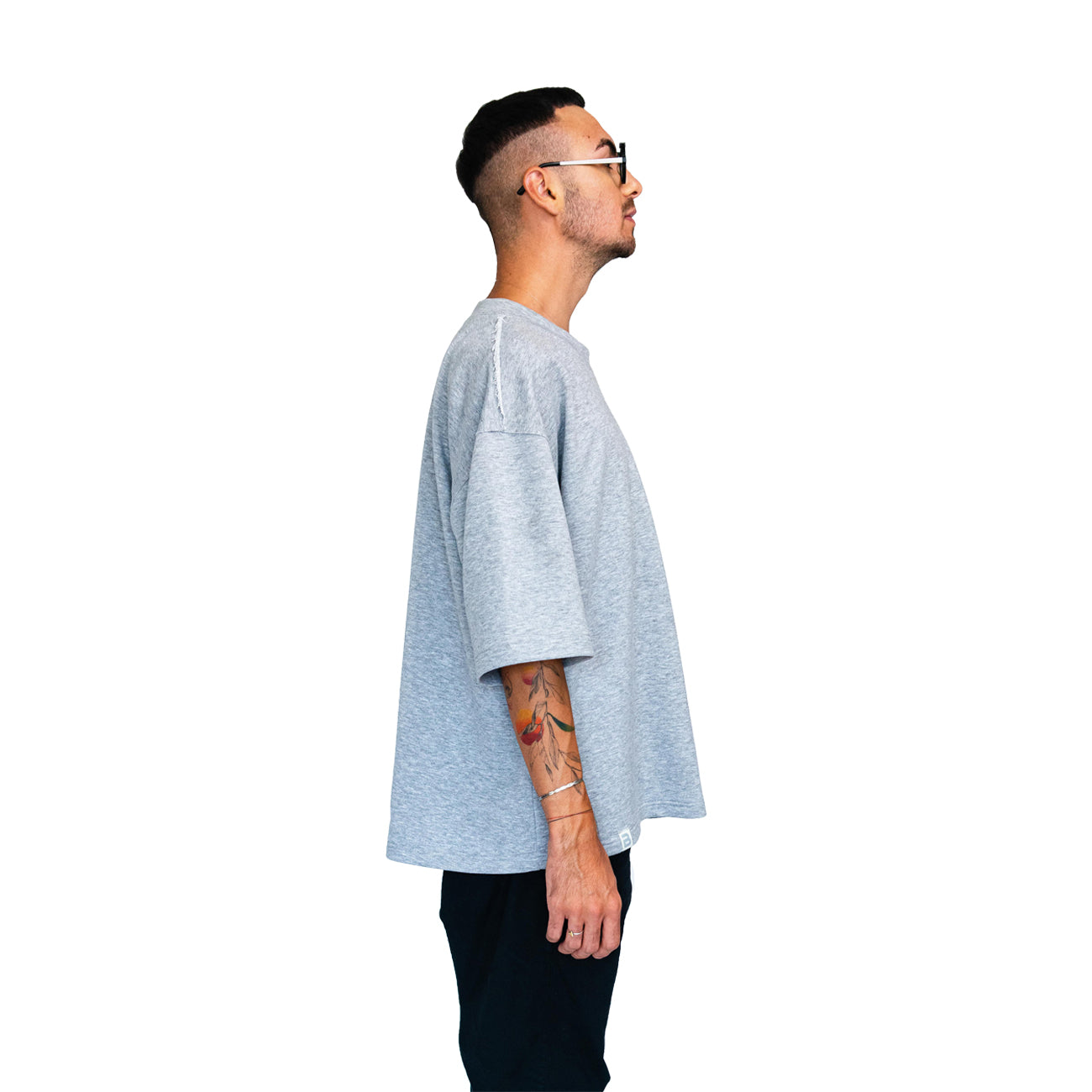 Unisex Gray Cotton T-shirt