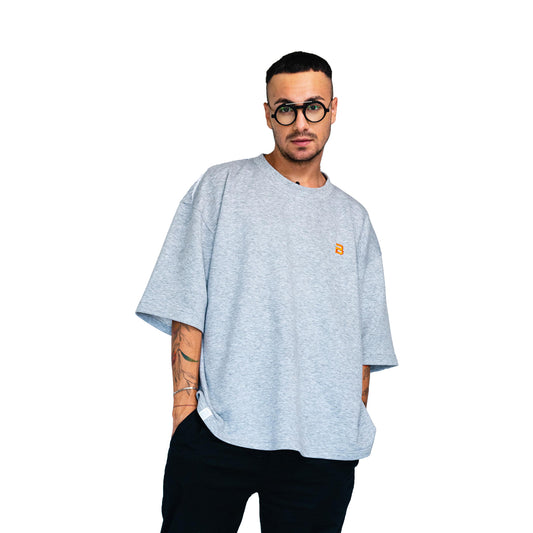 Unisex Gray Cotton T-shirt